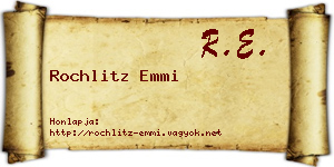 Rochlitz Emmi névjegykártya